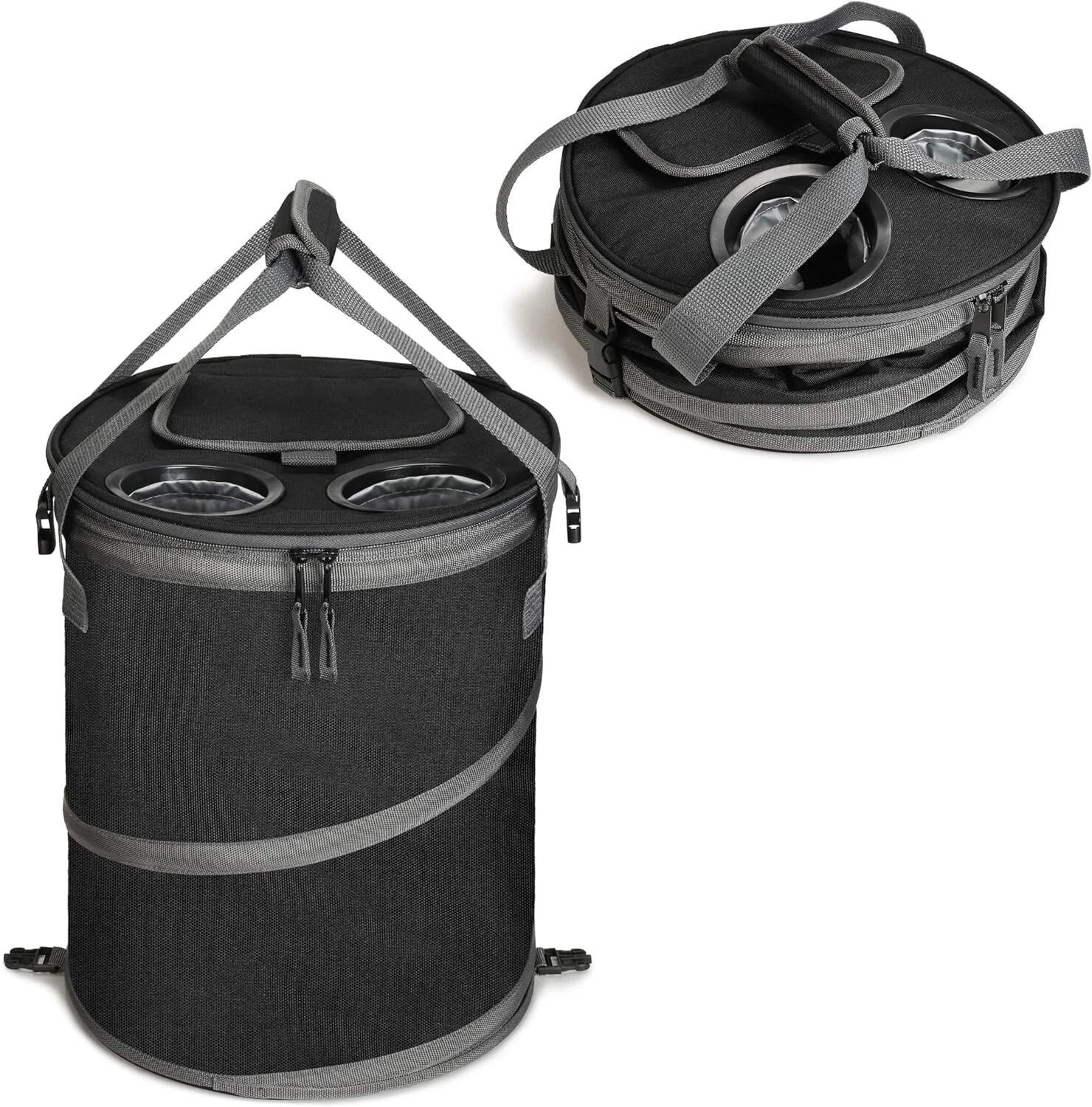 Large Pop-Up Golf Cooler Bag Insulated Collapsible Cooler with Flat Drink Table