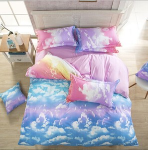 Kids Cloud Sky Rainbow Duvet Cover Set Bedding Set Twin Queen King