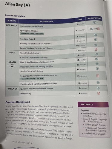 K-12 Summit English Language Arts Level 3 Textbook & Workbook 2020 HC/PB - Picture 7 of 20