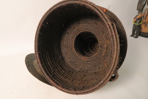 Antiguo sombrero tejido fino Chief Ekonda Botolo Hut 31 cm GV29 Chief Regalia Ekonde - Imagen 10 de 11