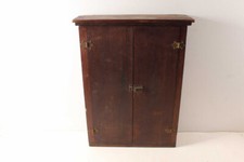 Rare Antique Standard Stock Food Company Veterinary Medicine Wood Cabinet