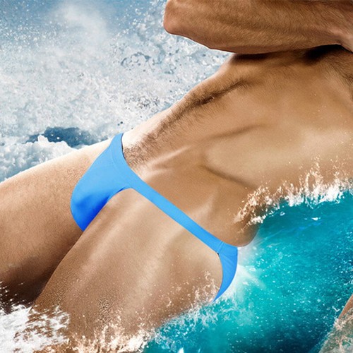 Sexy Herren Nylon Low Rise Bikini Slip G-String Tanga Unterwäsche Schwimmen Po NEU - Bild 7 von 15