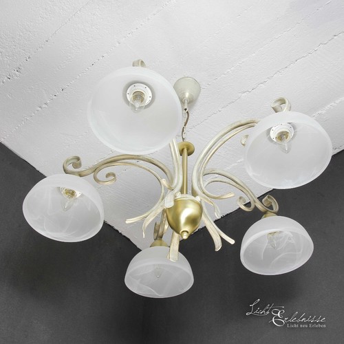Lampadario shabby chic 5x E27 Ø74cm in shabby sospensione lampada soffitto cucina - Foto 5 di 8