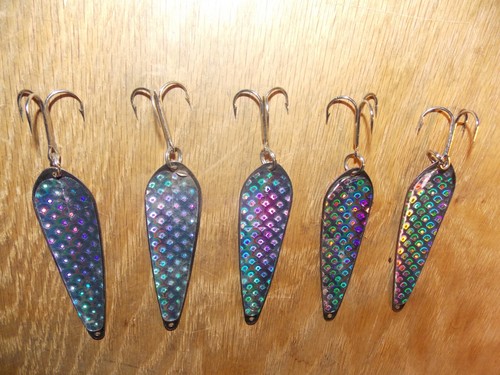 Pro King Trolling Lures (5) Pcs Salmon/Trout Flash/Holographic V-CLEAN  6/25 H3 - Picture 4 of 4