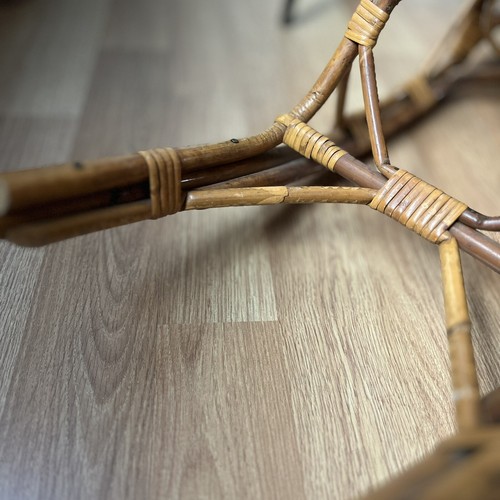 Vintage Italian Bent Bamboo Rattan Rocking Chair / Rocker MCM - Child Size - Picture 12 of 17