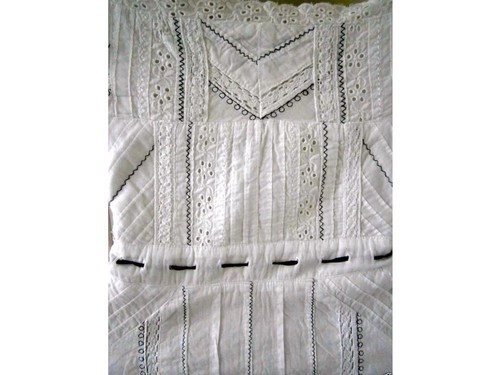 VINTAGE ❤️ White Cotton karen Millen Size 8 10 UK US 6 EU 38 Gypsy Boho Dress - Picture 2 of 11