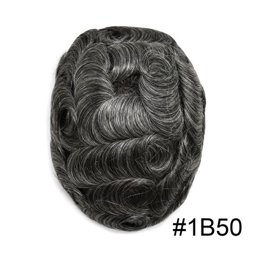 Super Thin Skin Mens Toupee Hairpiece Invisible Poly PU Hair Systems Replacement - Picture 37 of 88