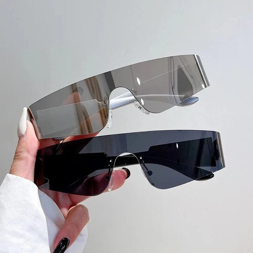 1pc Trendy Sunglasses Men Women Fashion Rimless Punk Multicolo Shades UV400 - Bild 7 von 29