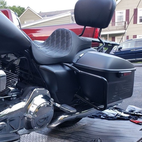 Saddlebag Bracket Guard Crash Bars For Harley Touring Electra Glide 14-Up Black - Picture 8 of 13