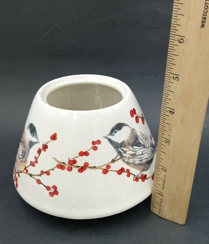 Keramik Beeren und Vögel Kerzenglas Schirm - Bild 8 von 9