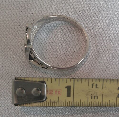 Anillo de plata de ley 925 y 12K Black Hills para hombre talla 16 - hojas de herradura - Imagen 13 de 15