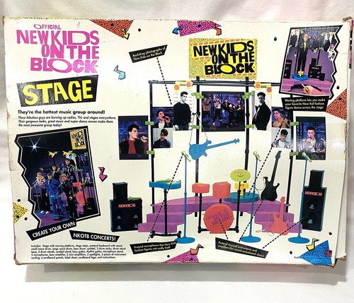 Vintage 1990 New Kids on the Block Stage Complete With Unused Decals Open Box - Picture 9 of 21