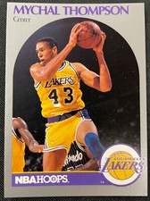 1990 NBA HOOPS MYCHAL THOMPSON Los Angeles Lakers CARD #160
