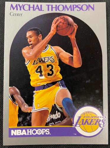 1990 NBA HOOPS MYCHAL THOMPSON Los Angeles Lakers CARD #160