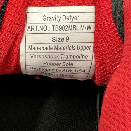 Gravity Defyer Mens's Ballistic Sneakers US 9 Black lace up Athletic - Picture 14 of 15