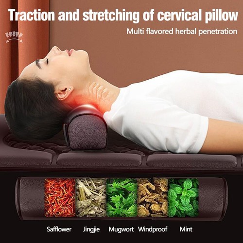 New Electric Massage Mattress 110V-220V Cushion for Neck Back Foot Stress Relief - Picture 3 of 16
