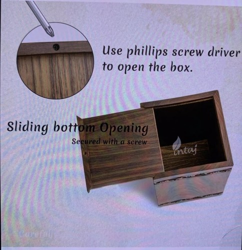 Rosewood Urn for Ashes Guitar Wings Wooden Urn for Human Ashes Handmade Wood Box - Picture 8 of 9