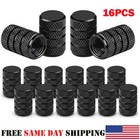 16Pcs Universal Tire Valve Stem Caps For Car, Truck Standard Fitting Black Us