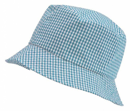 Boys Girls Childrens Kids Gingham School Sun Hats - Picture 6 of 7