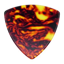Celluloid Brown Tortoise Guitar Pick - 0.71 mm Medium Gauge 346 Rounded Triangle