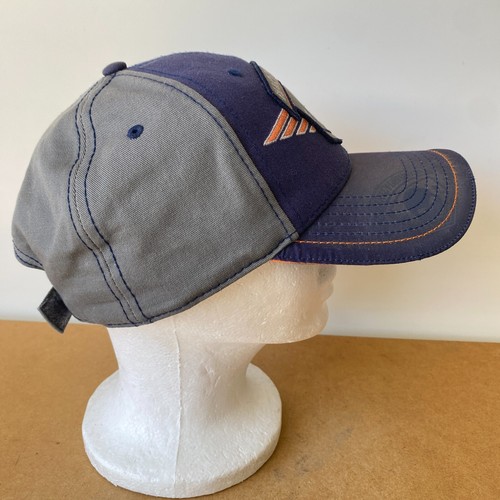 Harley Davidson Strapback Hat Aviator Skull Wings Patch Blue Gray Orange - Picture 5 of 7