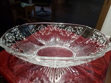 Oval Flame Bowl Console centerpiece Glass 12