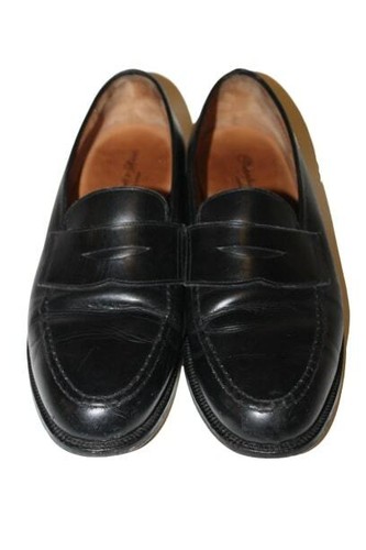 Turnbull Asser Leather 'Boston' Black Shoes Men’s UK 8 D England Penny Loafers - Picture 3 of 9