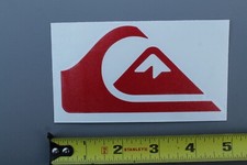 Quiksilver Surfboards Red Mountain Wave Logo OG QS Vintage Surfing STICKER DECAL