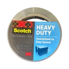 Scotch Heavy Duty Packaging Tape, 1.88" x 54.6 yd, Designed for 1 Roll, Clear 
