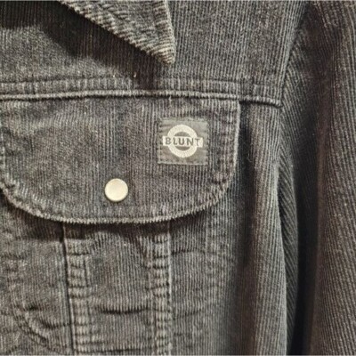 Rare! Vintage 90s Blunt Black Corduroy Skateboarding Jacket Small