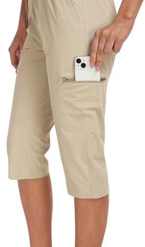 Women Outdoor Hiking Cargo Capri Pant Lightweight Camping Travel School Bottom - Picture 9 of 96