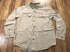 MENS LARGE - Carhartt S202 Relaxed Fit Long Sleeve Chambray Shirt Tan India