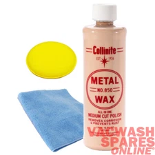 COLLINITE METAL WAX - 850 - MEDIUM CUT POLISH -REMOVES CORROSION & PREVENTS RUST