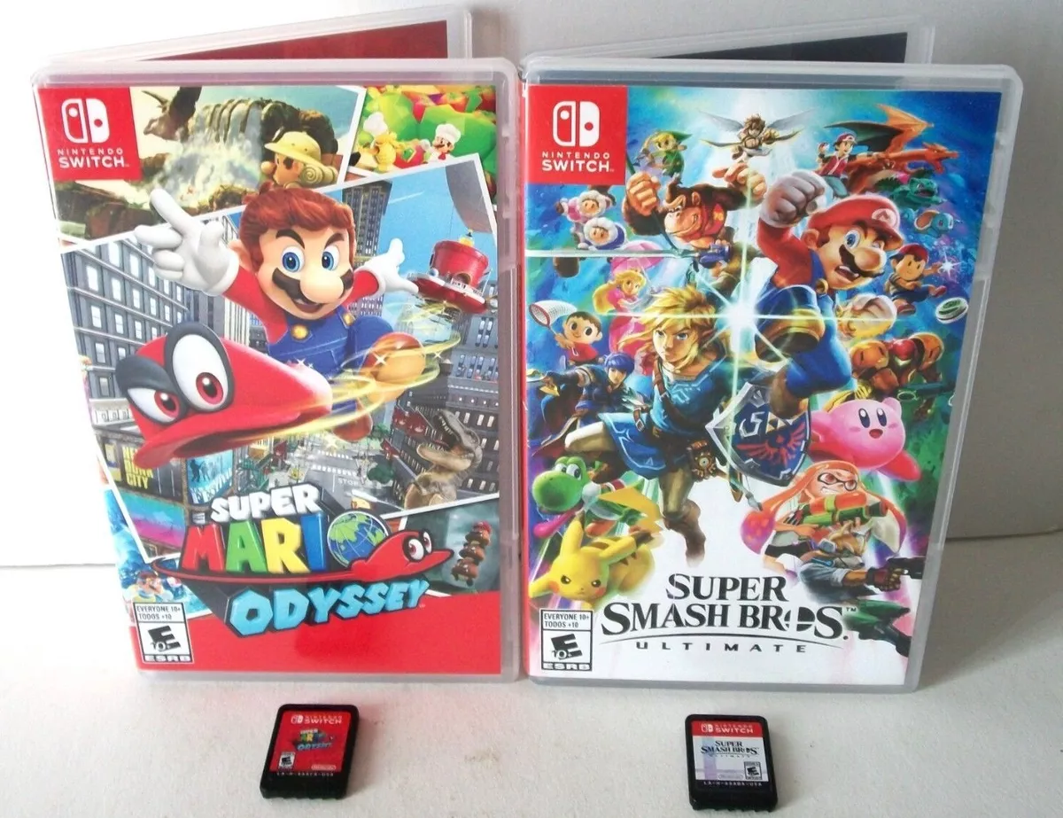 Super Mario Odyssey Smash Bros Ultimate Nintendo Switch Games Game Lot  Brothers