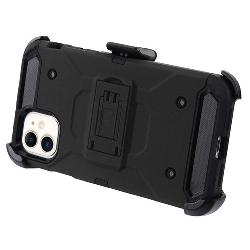 Kinetic Hybrid Armor Case mit Gürtelclip Holster für iPhone 12 Pro Max - Schwarz - Bild 8 von 12