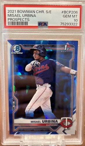 Misael Urbina - 2021 Bowman Chrome Sapphire Prospects - BCP-206 Twins PSA 10🔥 - Bild 1 von 2
