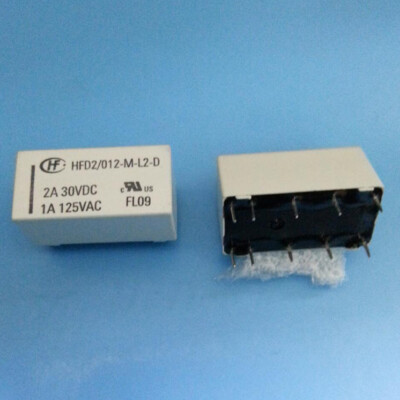 10Pcs HFD2-012-M-L2-D 12VDC Bistable Latching Relay Replace HFD2-012-M-L2