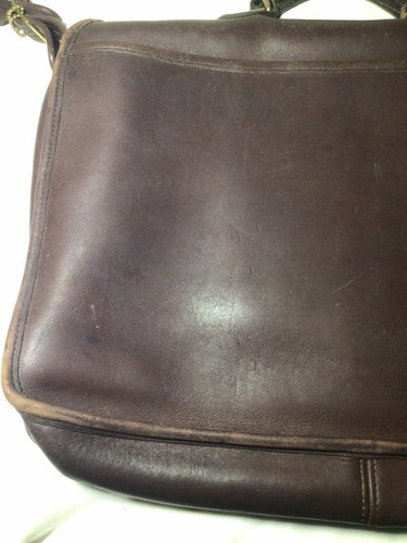 Antiguo COACH Mensajero Mensajero Maletín Portátil Bolso Cuero ☼ - Imagen 7 de 10