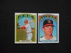 1972 Topps #595 #559 Nolan Ryan Pete Rose Baseball Card Lot 2 Angels Reds NICE!!