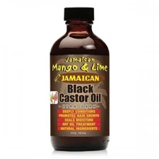 [JAMAICAN MANGO&LIME] PURE ORGANIC BLACK CASTOR OIL TREATMENT XTRA DARK 4OZ