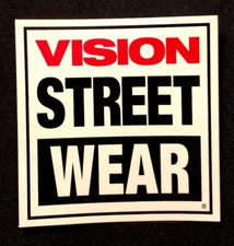 VISION STREET WEAR STICKER “ORIGINAL OLD SCHOOL VISION” 3 1/2“ X 3 1/2“ MINT!￼