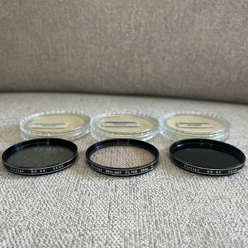 Set of 3 55mm Vivitar Camera Lens Filters - Skylight 1a, ND-2X, & ND-4X - Picture 2 of 3