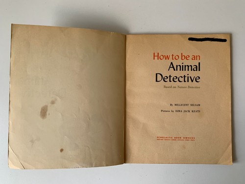 How To Be An Animal Detective By Millicent Selsam (PB 1973) 5th Printing Book - Picture 5 of 12