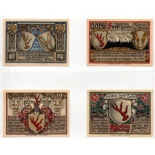 1921 Germany Forst Notgeld Set of 4 Notes (584)