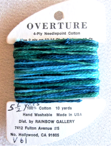 6 Rainbow Gallery Needlepoint/Embroidery Thread OVERTURE 4-Ply 100% Cotton - Picture 5 of 6