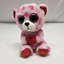 Ty Beanie Babies 2014 8 Inch Sweetikins The Pink Heart Bear Plush Stuffed Toy 