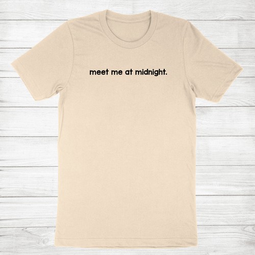 Inspiring Quote Shirt Music Lover Tshirt Meet Me At Midnight Tee Inspirational - Picture 21 of 22