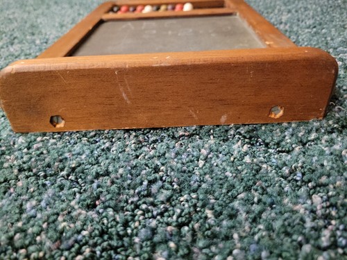 Vintage Double Sided Child's School Slate Chalk Board Wood Abacus - Picture 11 of 11