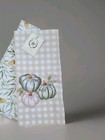 Rachel Ashwell Fall Kitchen Towel Set Embroidered Pumpkins Acorn Print NEW