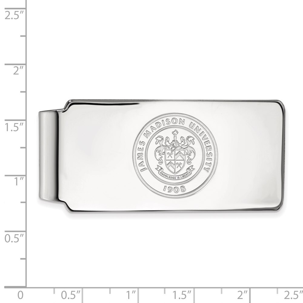 Sterling Silver James Madison University Money Clip Crest by LogoArt image 2